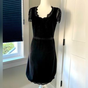 Rebecca Taylor black dress with stunning lace detail- EUC